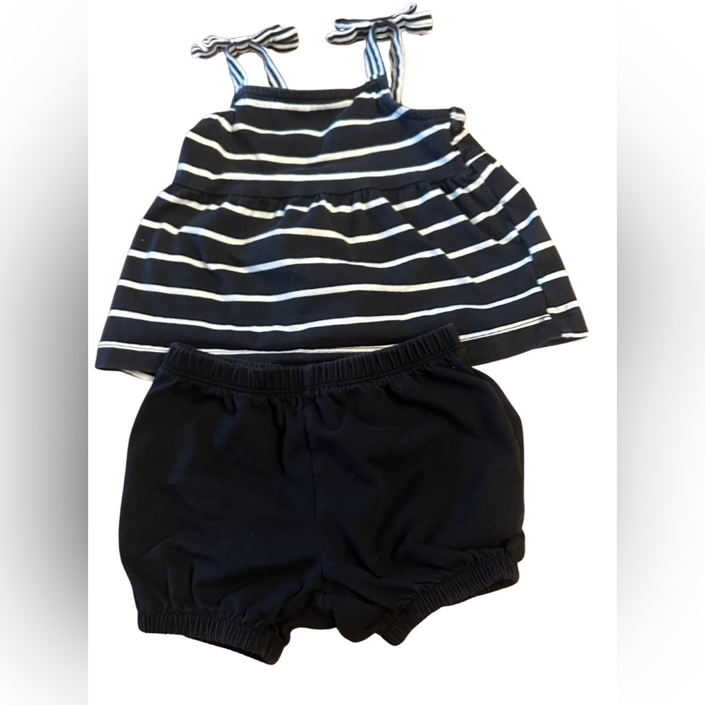 18 month Carter’s black and white summer set